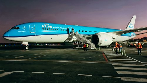 Kolumbien Flug mit KLM - Dreamliner 787